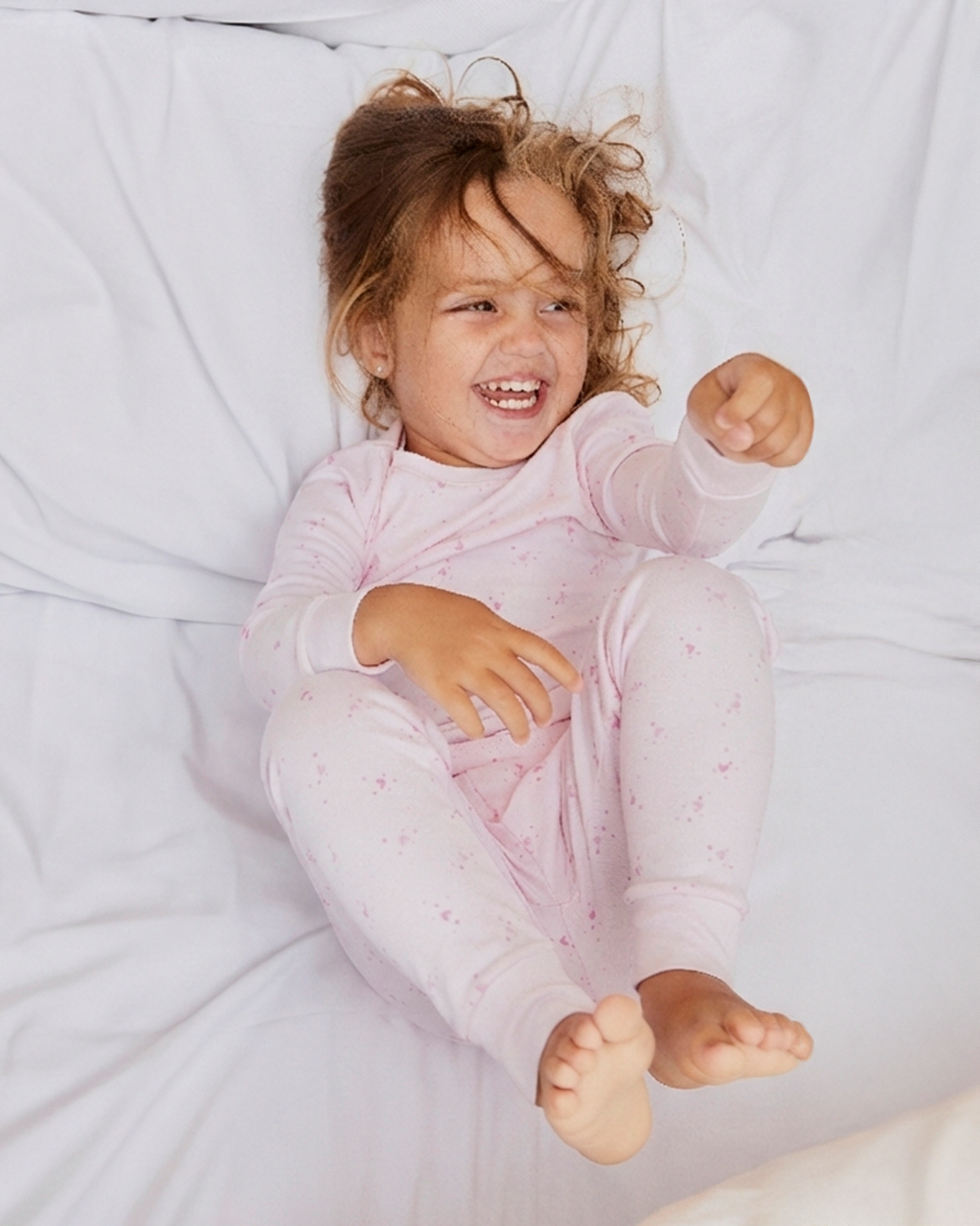 Pink Bubble Hearts Printed Pajama | Baby Girl