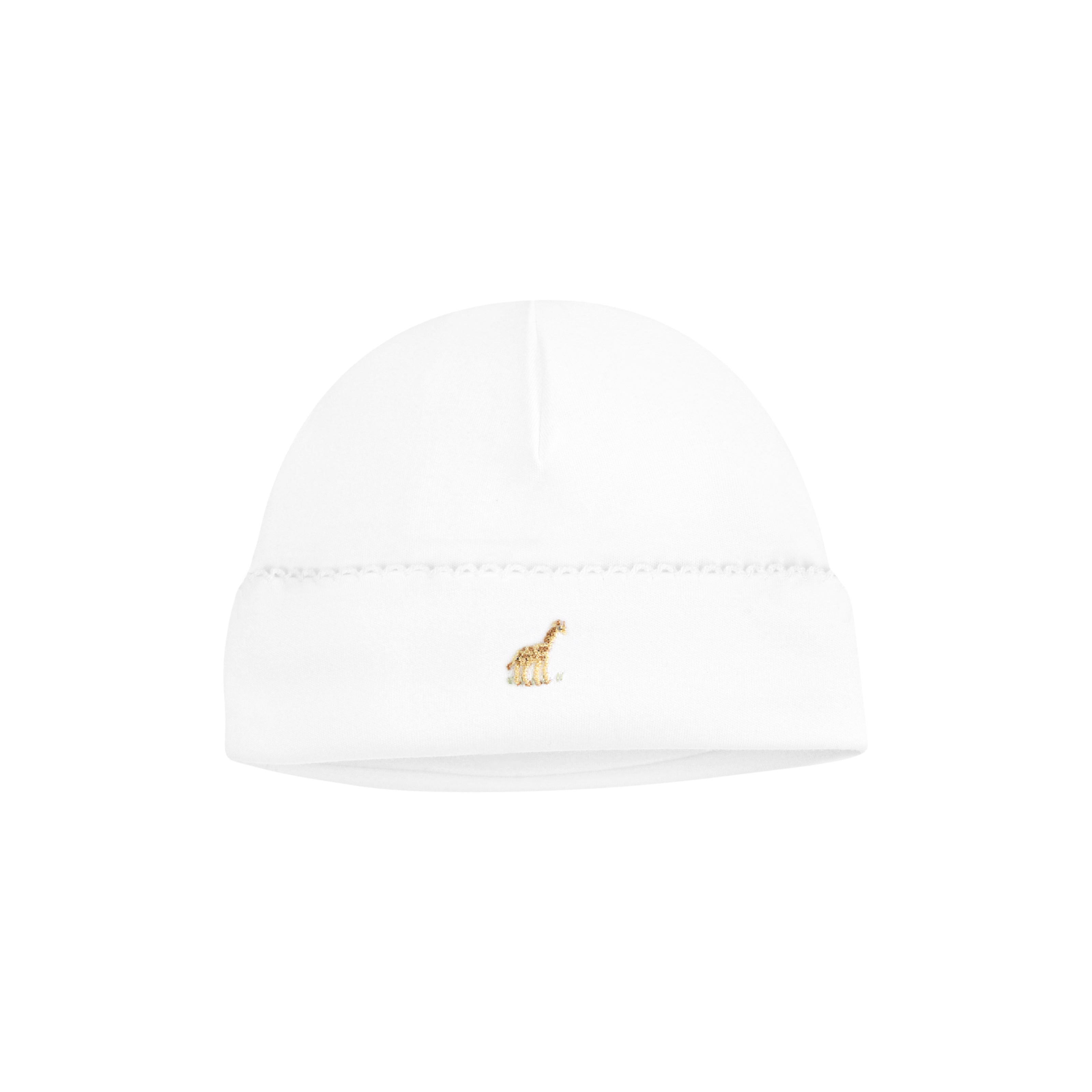  Adventurous safari life hand-embroidered on unisex baby hat made from premium Peruvian Pima cotton — breathable, soft, and skin-friendly.