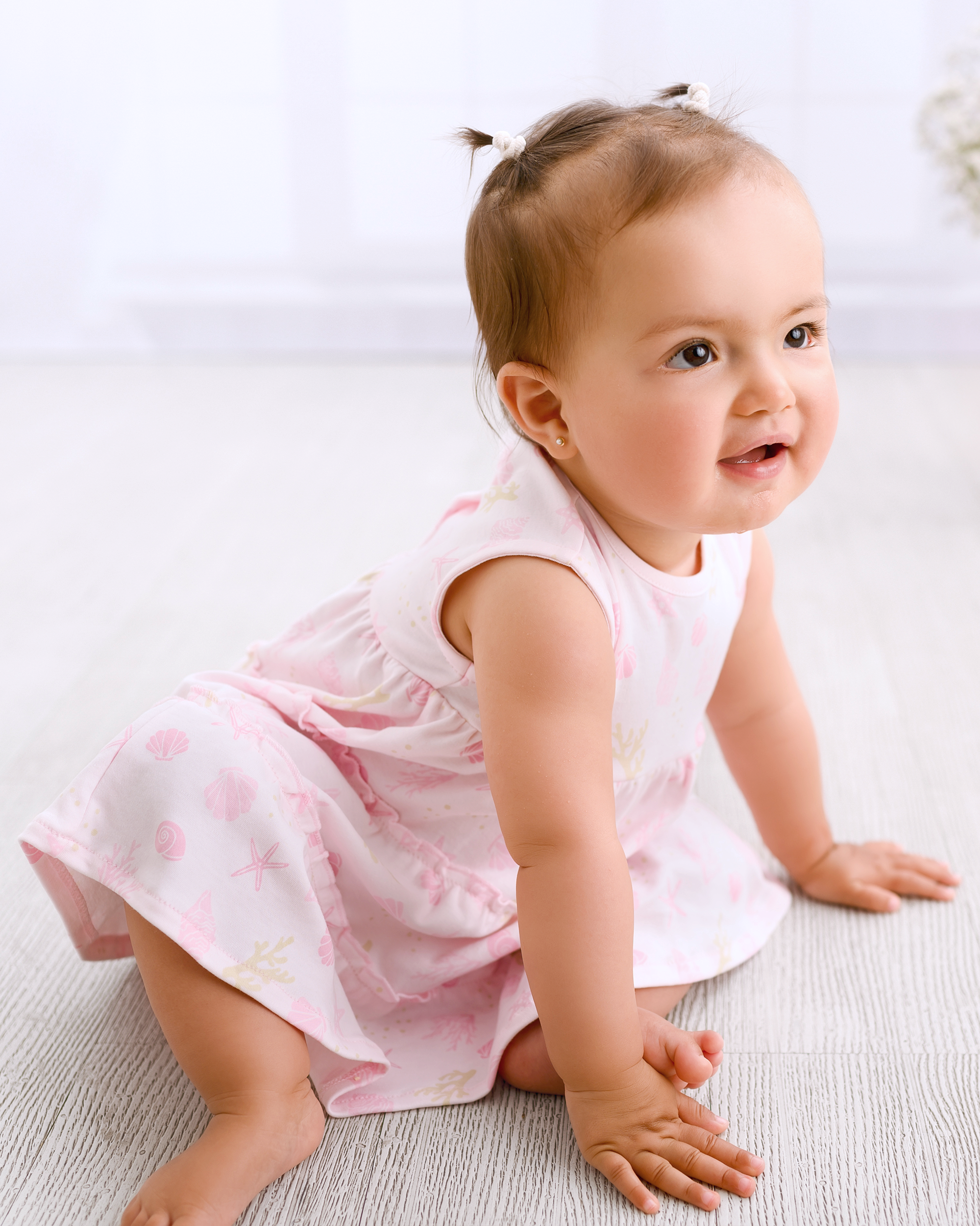 Seashells Printed Dress | Baby Girl