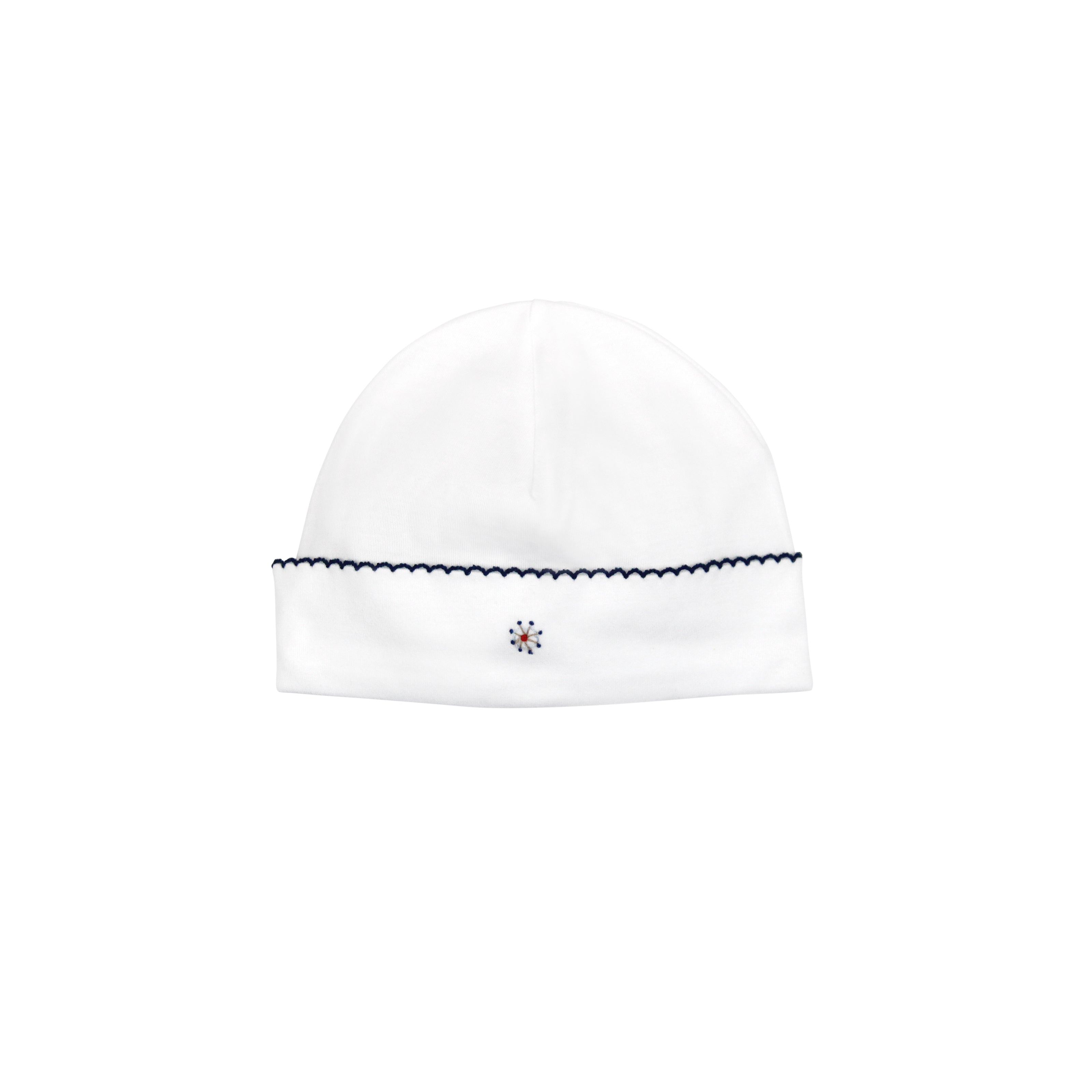  Adventure-ready baby boy hat hand-embroidered with treasure island designs on silky soft Peruvian Pima cotton — perfect for sensitive skin and stylish comfort.