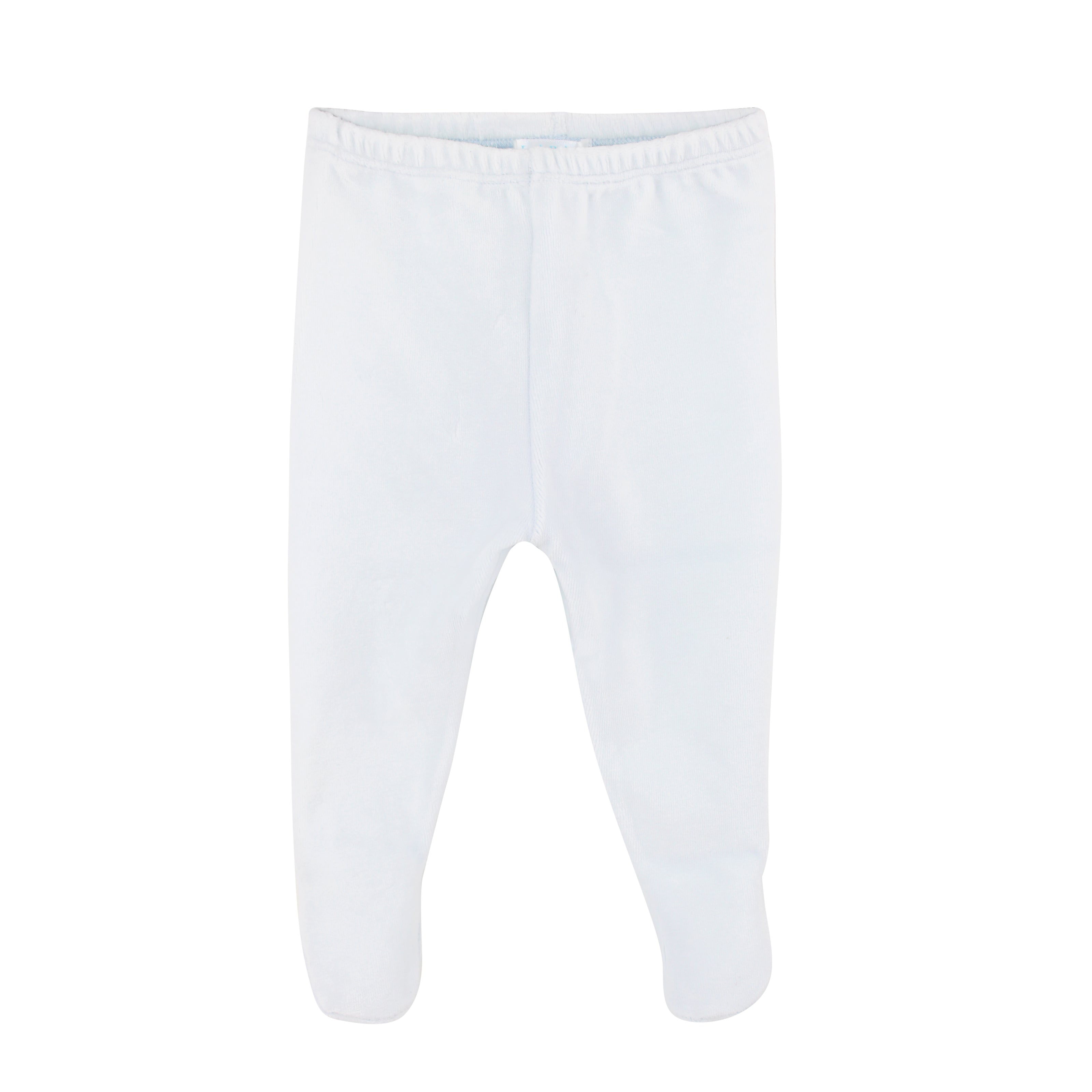Baby pants with feet in velour, 85% cotton 15% polyester, soft newborn outfit