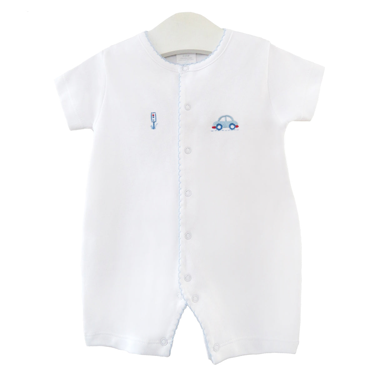 Little City Embroidery Romper | Baby Boy