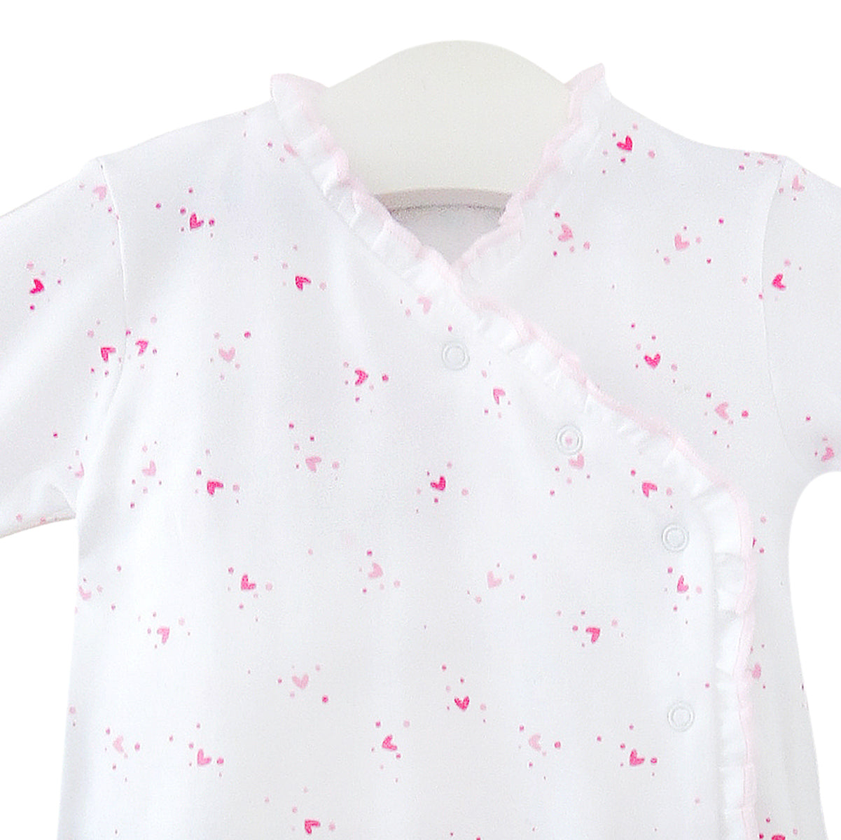 Bubble Hearts Printed Footie | Baby Girl