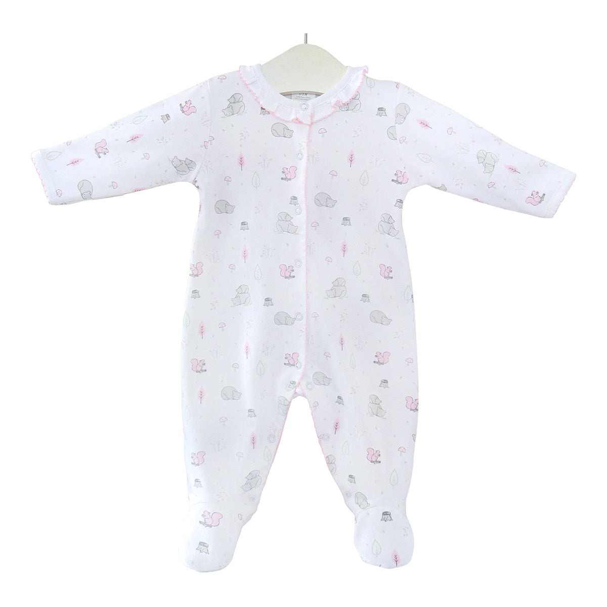 Forest Animals Printed Footie |  Baby Girl